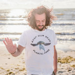 Houd ons Zee plastic vrije Waterverf T-shirt<br><div class="desc">Dit ontwerp werd gecreeerd door digitale kunst. Het kan worden gepersonaliseerd door de aanpassingsknoop te klikken en tekst, afbeeldingen toe te voegen, of afbeeldingen te schrappen om aan te passen. Neem contact met me op colorflowcreations@gmail.com als je dit ontwerp op een ander product wilt gebruiken. Koop mijn oorspronkelijke abstracte acrylschilderij...</div>
