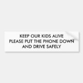 HOUD ONZE KINDER LEVEN BUMPERSTICKER (Voorkant)