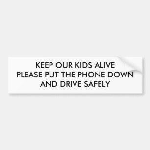 HOUD ONZE KINDER LEVEN BUMPERSTICKER