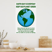 HOUD ONZE PLANEET GROEN POSTER (Keuken)
