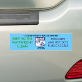 Houd onze waterfront schoon bumpersticker (Op auto)
