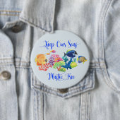 Houd onze Zeeen plastic vis Ronde Button 4,0 Cm (In situ)