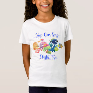 Houd onze Zeeen Plastic Vrije Conservatie Oceaan T-shirt