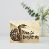 Houd op Keepin' op het Citaat van de Aanmoediging  Briefkaart (Staand voorkant)