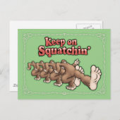 Houd op Squatchin' Briefkaart (Voorkant / Achterkant)