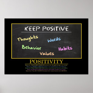 HOUD POSITIEF MOTIVATIE POSTER
