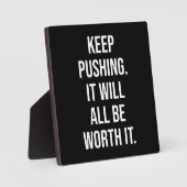 Houd Pushing - Motivatie Fotoplaat (Voorkant)