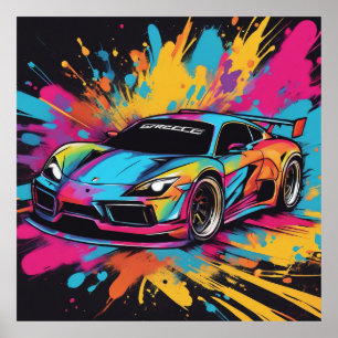Houd Race Car of ontwerp uw eigen Poster