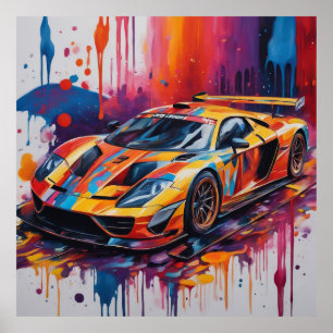 Houd Race Car of ontwerp uw eigen Poster