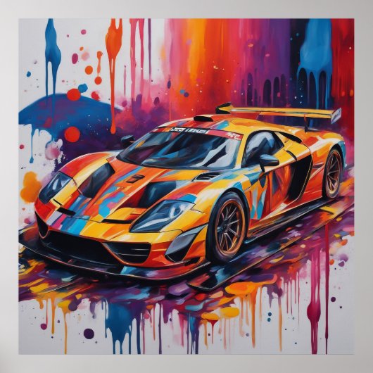 Houd Race Car of ontwerp uw eigen Poster (Voorkant)