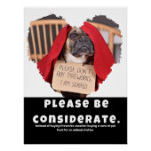 Houd rekening met de veiligheid van vuurwerkhonden perfect poster (Voorkant)