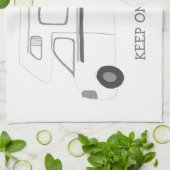 HOUD ROLLIN Retro Camper Motorhome RV B&W Theedoek (Gevouwen)