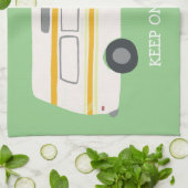 HOUD ROLLIN Retro Campervan Motorhome RV Green Theedoek (Gevouwen)