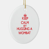 Houd rust door een Wombat te koesteren Keramisch Ornament (Rechts)