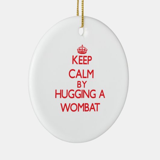 Houd rust door een Wombat te koesteren Keramisch Ornament (Rechts)