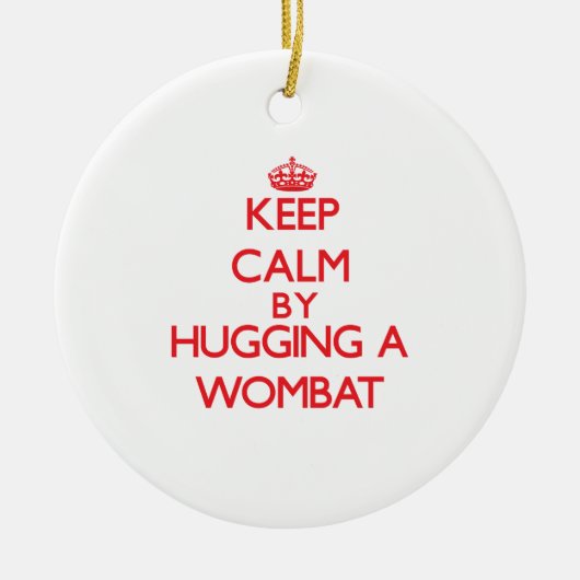 Houd rust door een Wombat te koesteren Keramisch Ornament (Voorkant)