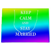 Houd rustig en blijf getrouwd Aangepast cadeautas (Voorkant)