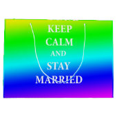 Houd rustig en blijf getrouwd Aangepast cadeautas (Achterkant)