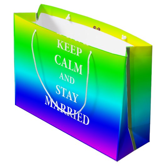 Houd rustig en blijf getrouwd Aangepast cadeautas (Achterkant Gekanteld)