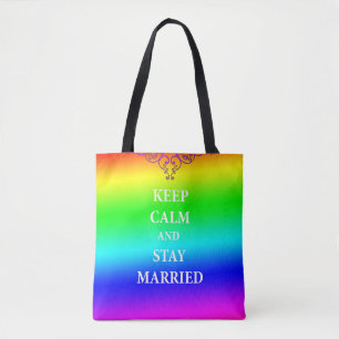 Houd rustig en blijf getrouwd All-Over-Print Canva Tote Bag