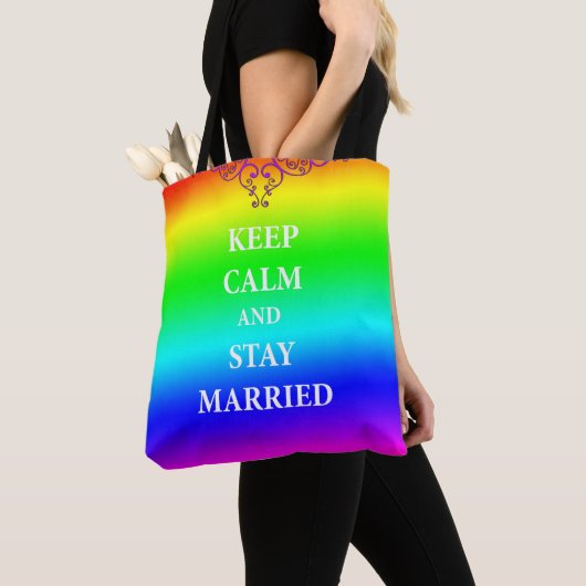 Houd rustig en blijf getrouwd All-Over-Print Canva Tote Bag (Dichtbij)