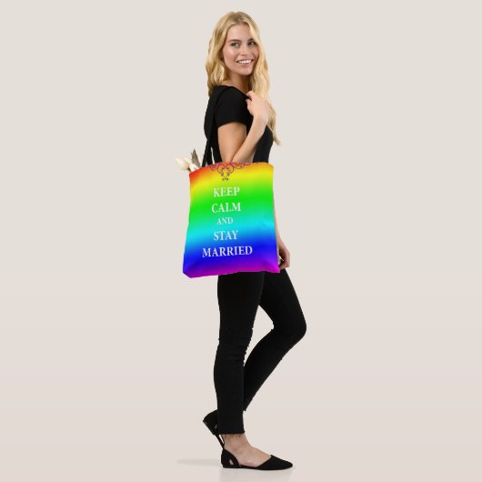 Houd rustig en blijf getrouwd All-Over-Print Canva Tote Bag (Op model)