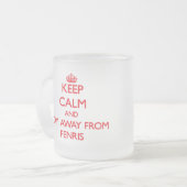 Houd rustig en blijf weg van Fenris Matglas Koffiemok (Voorkant links)