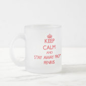 Houd rustig en blijf weg van Fenris Matglas Koffiemok (Links)