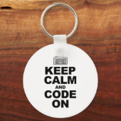 Houd rustig en code op sleutelhanger (Voorkant)