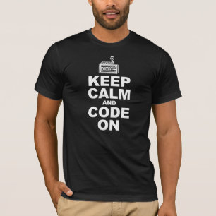 Houd rustig en code op t-shirt