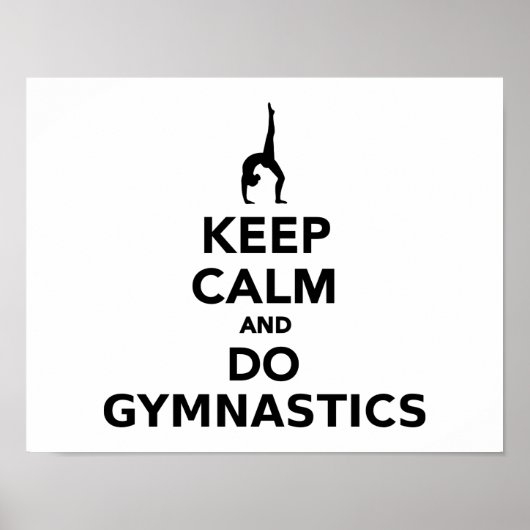 Houd rustig en doe gymnastiek poster (Voorkant)