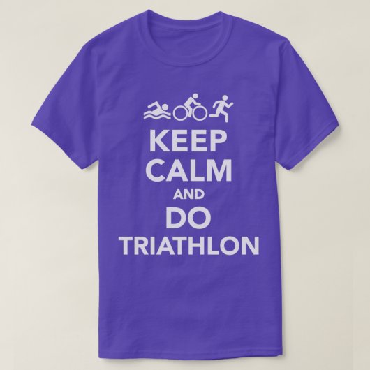 Houd rustig en doe Triathlon 2 T-shirt (Design voorkant)