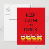 Houd rustig en drink bier briefkaart (Voorkant / Achterkant)