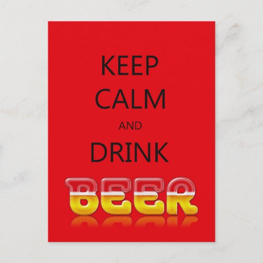 Houd rustig en drink bier briefkaart (Voorkant)