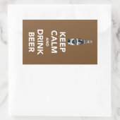 Houd rustig en drink bier rechthoekige sticker (Tas)