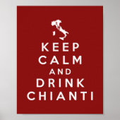 Houd rustig en drink Chianti Poster (Voorkant)