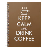 Houd rustig en drink het koffieboekje notitieboek (Voorkant)