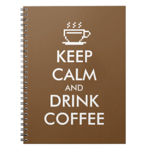 Houd rustig en drink het koffieboekje notitieboek