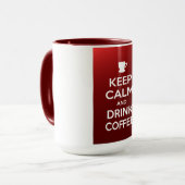 Houd rustig en drink koffie mok (Voorkant links)