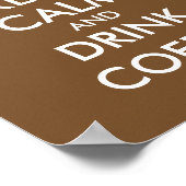 Houd rustig en drink koffie poster | Cafe decor (Hoek)