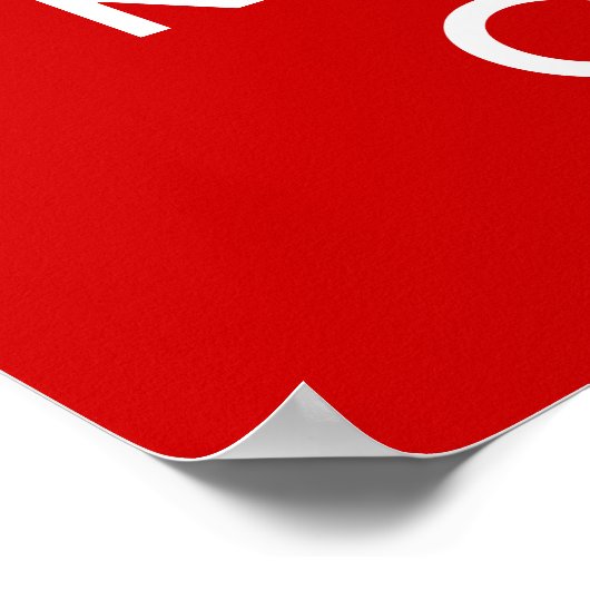 Houd rustig en druk op de poster (Hoek)