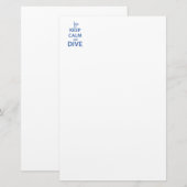 Houd rustig en duik briefpapier (Voorkant / Achterkant)