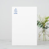 Houd rustig en duik briefpapier (Staand voorkant)