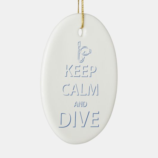 Houd rustig en duik keramisch ornament (Rechts)