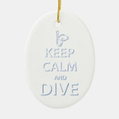 Houd rustig en duik keramisch ornament (Voorkant)