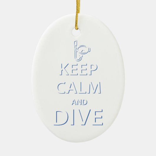 Houd rustig en duik keramisch ornament (Voorkant)