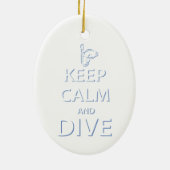 Houd rustig en duik keramisch ornament (Achterkant)