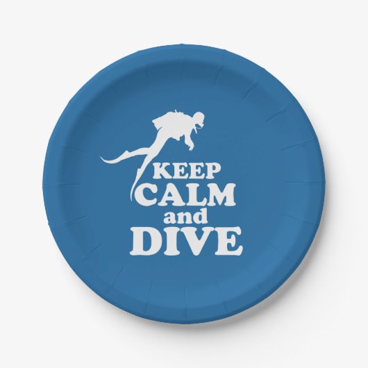 Houd rustig en duik papieren bordje (Voorkant)