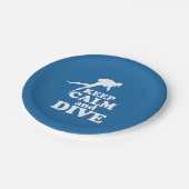 Houd rustig en duik papieren bordje (Gekanteld)