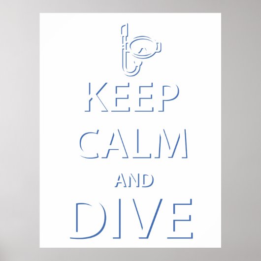 Houd rustig en duik poster (Voorkant)